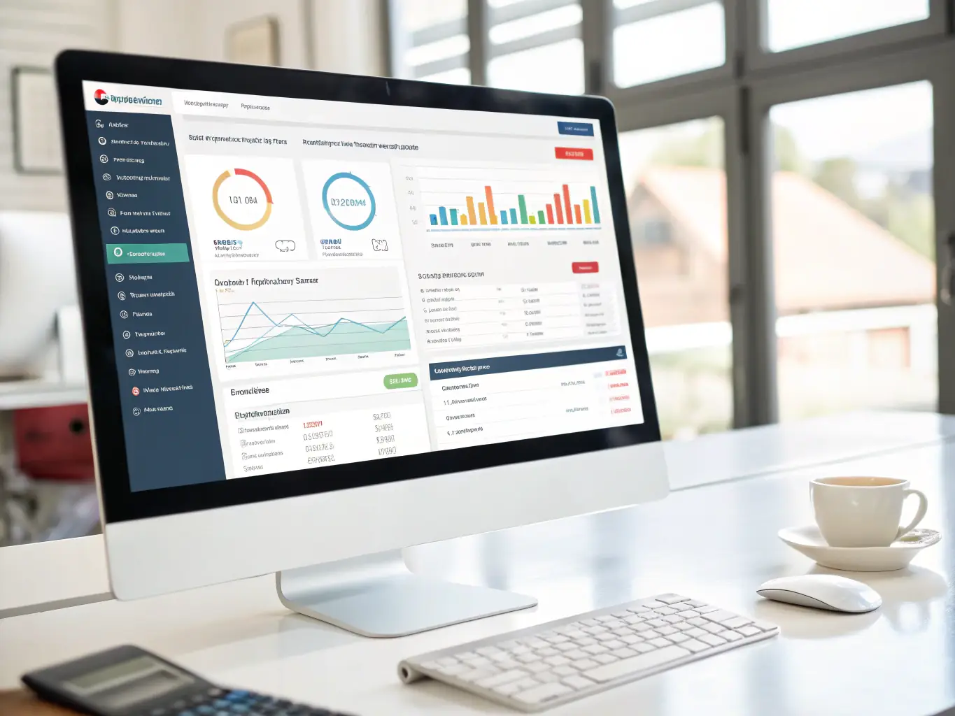 A detailed image showcasing a dashboard with real-time AWS infrastructure metrics, highlighting CPU utilization, memory usage, and network traffic. The dashboard should have a clean, modern design with clear visualizations and color-coded alerts.