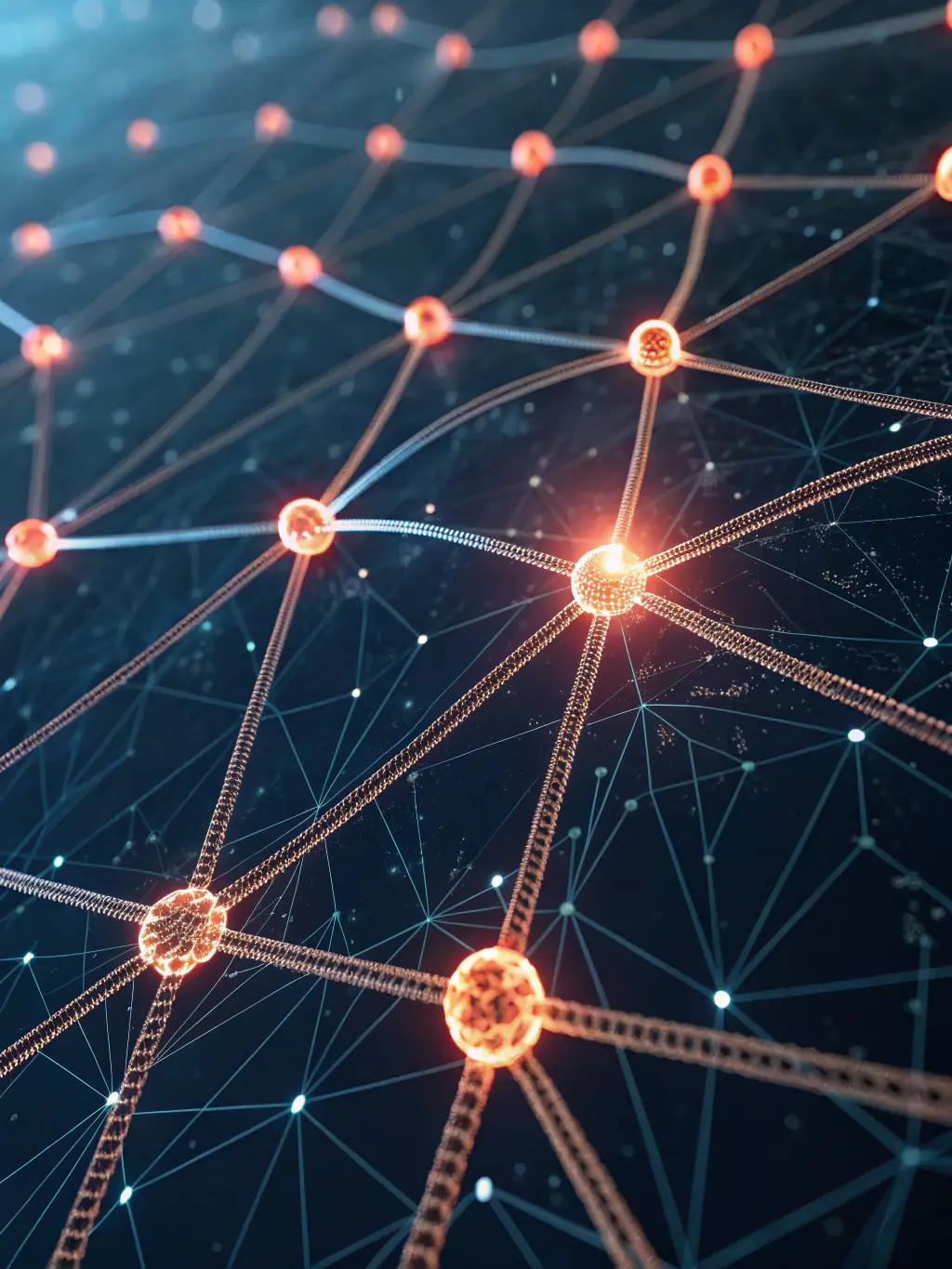 A glowing circuit board with AI neural network connections, symbolizing the AI-native platform of AgenticFlowPro.
